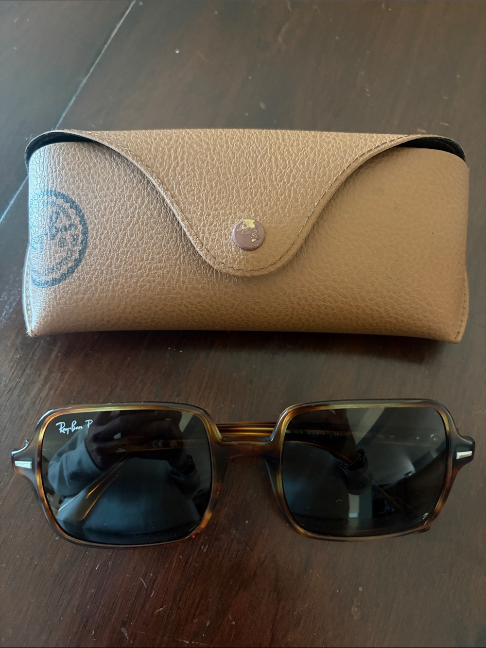 Ray-Ban Brown Tortoiseshell Frame with Dark Polarized Lenses Sunglasses